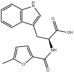 3-(1H-INDOL-3-YL)-2-[(5-METHYL-FURAN-2-CARBONYL)-AMINO]-PROPIONIC ACID Struktur