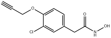 2-[3-Chloro-4-(2-propynyloxy)phenyl]acetohydroxamic acid Struktur