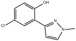 4-chloro-2-(1-methyl-1H-pyrazol-3-yl)phenol Struktur