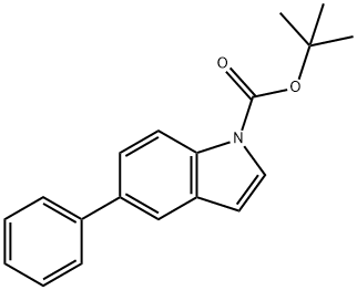 1H-Indole-1-carboxylic acid, 5-phenyl-, 1,1-diMethylethyl ester Struktur