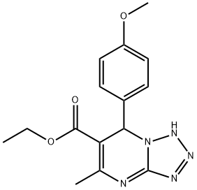 TETRAZOLO[1,5-A]PYRIMIDINE-6-CARBOXYLIC ACID, 1,7-DIHYDRO-7-(4-METHOXYPHENYL)-5-METHYL-, ETHYL ESTER Struktur