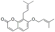 8-(3-Methyl-2-butenyl)-7-[(3-methyl-2-butenyl)oxy]-2H-1-benzopyran-2-one Struktur