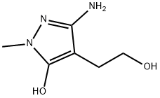 1H-Pyrazole-4-ethanol,  3-amino-5-hydroxy-1-methyl- Struktur