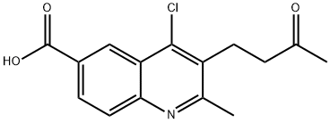 4-CHLORO-2-METHYL-3-(3-OXO-BUTYL)-QUINOLINE-6-CARBOXYLIC ACID Struktur