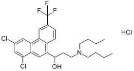 Halofantrine hydrochloride Struktur