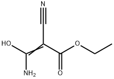 2-Propenoic  acid,  3-amino-2-cyano-3-hydroxy-,  ethyl  ester Struktur