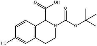 2-BOC-6-HYDROXY-1,2,3,4-TETRAHYDRO-ISOQUINOLINE-1-CARBOXYLIC ACID Struktur