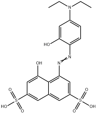 5-(4-DIETHYLAMINO-2-HYDROXYPHENYLAZO)-4-HYDROXYNAPHTHALENE-2,7-DISULFONIC ACID SODIUM SALT Struktur