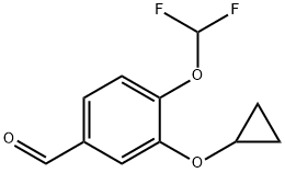 3-Cyclopropoxy-4-difluoromethoxy-benzaldehyde Struktur