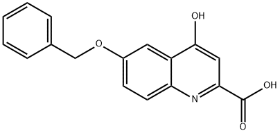 6-Benzyloxy-4-hydroxy-quinoline-2-carboxylic acid Struktur