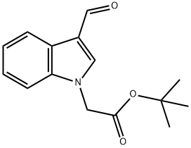 1H-INDOLE-1-ACETIC ACID, 3-FORMYL-, 1,1-DIMETHYLETHYL ESTER Struktur