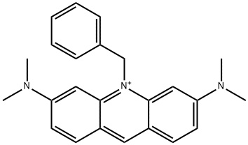 10-Benzyl-3,6-bis(dimethylamino)acridine-10-ium Struktur