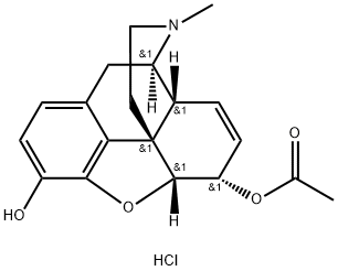 6-monoacetylmorphine hydrochloride Struktur