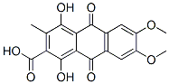 9,10-Dihydro-1,4-dihydroxy-6,7-dimethoxy-3-methyl-9,10-dioxo-2-anthracenecarboxylic acid Struktur