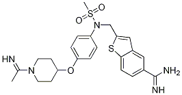 Benzo[b]thiophene-5-carboxiMidaMide, 2-[[[4-[[1-(1-iMinoethyl)-4-piperidinyl]oxy]phenyl](Methylsulfonyl)aMino]Methyl]- Struktur