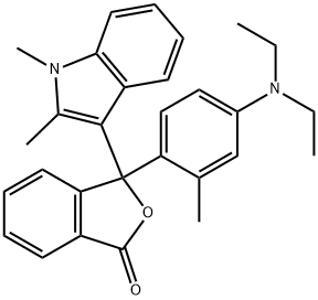 3-(1,2-DIMETHYL-3-INDOLYL)-3-[4-(DIETHYLAMINO)-2-METHYLPHENYL]PHTHALIDE Struktur