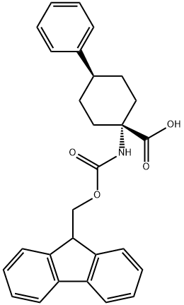 cis-1-Amino-4-phenylcyclohexanecarboxylic acid, N-FMOC protected Struktur