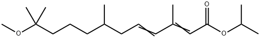 11-METHOXY-3,7-11-TRIMETHYL-2,4-DODECADIENOIC ACID ISOPROPYL ESTER Struktur