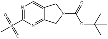 tert-butyl 2-(methylsulfonyl)-5H-pyrrolo[3,4-d]pyrimidine-6(7H)-carboxylate Structure