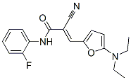 2-Propenamide,  2-cyano-3-[5-(diethylamino)-2-furanyl]-N-(2-fluorophenyl)- Struktur