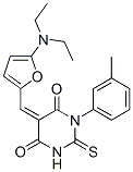 4,6(1H,5H)-Pyrimidinedione,  5-[[5-(diethylamino)-2-furanyl]methylene]dihydro-1-(3-methylphenyl)-2-thioxo- Struktur