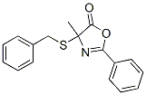 5(4H)-Oxazolone,  4-methyl-2-phenyl-4-[(phenylmethyl)thio]- Struktur