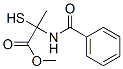 2-(Benzoylamino)-2-mercaptopropionic acid methyl ester Struktur