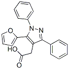 5-(2-Furanyl)-1,3-diphenyl-1H-pyrazole-4-acetic acid Struktur