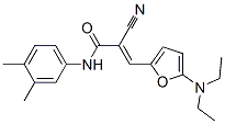 2-Propenamide,  2-cyano-3-[5-(diethylamino)-2-furanyl]-N-(3,4-dimethylphenyl)- Struktur