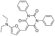 2,4,6(1H,3H,5H)-Pyrimidinetrione,  5-[[5-(diethylamino)-2-furanyl]methylene]-1,3-diphenyl- Struktur