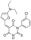 4,6(1H,5H)-Pyrimidinedione,  1-(3-chlorophenyl)-5-[[5-(diethylamino)-2-furanyl]methylene]dihydro-2-thioxo- Struktur