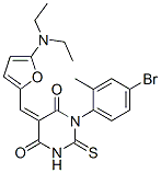 4,6(1H,5H)-Pyrimidinedione,  1-(4-bromo-2-methylphenyl)-5-[[5-(diethylamino)-2-furanyl]methylene]dihydro-2-thioxo- Struktur