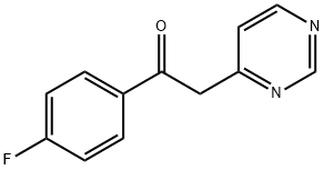 1-(4-FLUORO-PHENYL)-2-PYRIMIDIN-4-YL-ETHANONE Struktur