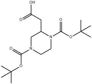 1,4-DI-BOC-2-PIPERAZINEACETIC ACID Struktur