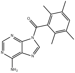 9H-Purin-6-amine, 9-(2,3,5,6-tetramethylbenzoyl)- Struktur