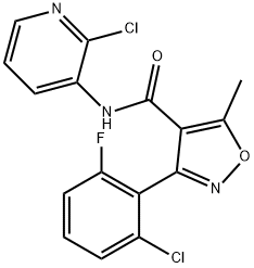 3-(2-CHLORO-6-FLUOROPHENYL)-N-(2-CHLORO-3-PYRIDINYL)-5-METHYL-4-ISOXAZOLECARBOXAMIDE Struktur