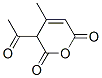 2H-Pyran-2,6(3H)-dione, 3-acetyl-4-methyl- (9CI) Struktur