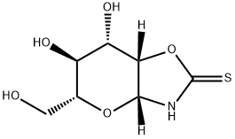 2H-Pyrano[2,3-d]oxazole-2-thione, hexahydro-6,7-dihydroxy-5-(hydroxymethyl)-, (3aR,5R,6S,7S,7aS)- (9CI) Struktur