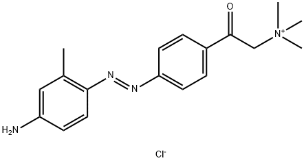 [2-[4-(4-amino-2-methyl-phenyl)diazenylphenyl]-2-oxo-ethyl]-trimethyl-azanium chloride Struktur