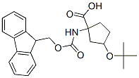 Cyclopentanecarboxylic acid, 3-(1,1-dimethylethoxy)-1-[[(9H-fluoren-9-ylmethoxy)carbonyl]amino]- (9CI) Struktur