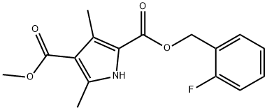 1H-Pyrrole-2,4-dicarboxylicacid,3,5-dimethyl-,2-[(2-fluorophenyl)methyl]4-methylester(9CI) Struktur