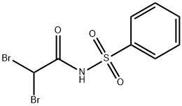 N-(benzenesulfonyl)-2,2-dibromo-acetamide Struktur