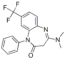 4-(Dimethylamino)-1,3-dihydro-1-phenyl-8-(trifluoromethyl)-2H-1,5-benzodiazepin-2-one Struktur