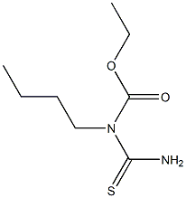 Carbamic  acid,  (aminothioxomethyl)butyl-,  ethyl  ester  (9CI) Struktur