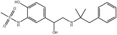 N-(2-HYDROXY-5-(1-HYDROXY-2-(2-METHYL-1-PHENYLPROPAN-2-YLAMINO)ETHYL)PHENYL)METHANE
 Struktur