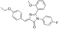 4H-Imidazol-4-one,  5-[(4-ethoxyphenyl)methylene]-3-(4-fluorophenyl)-3,5-dihydro-2-(2-methoxyphenyl)- Struktur