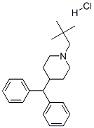 4-benzhydryl-1-(2,2-dimethylpropyl)piperidine hydrochloride Struktur