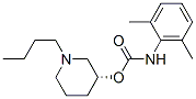 N-(2,6-Dimethylphenyl)carbamic acid [3R,(+)]-1-butyl-3-piperidinyl ester Struktur