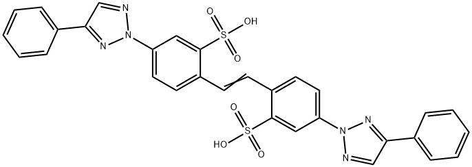 2,2'-(1,2-Ethenediyl)bis[5-(4-phenyl-2H-1,2,3-triazol-2-yl)benzenesulfonic acid] Struktur