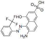 6-amino-4-hydroxy-5-[[2-(trifluoromethyl)phenyl]azo]naphthalene-2-sulphonic acid Struktur